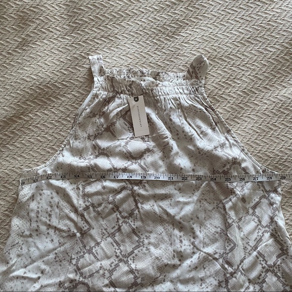 Anthro Cloth & Stone animal snake print white tank top blouse M - Picture 8 of 9